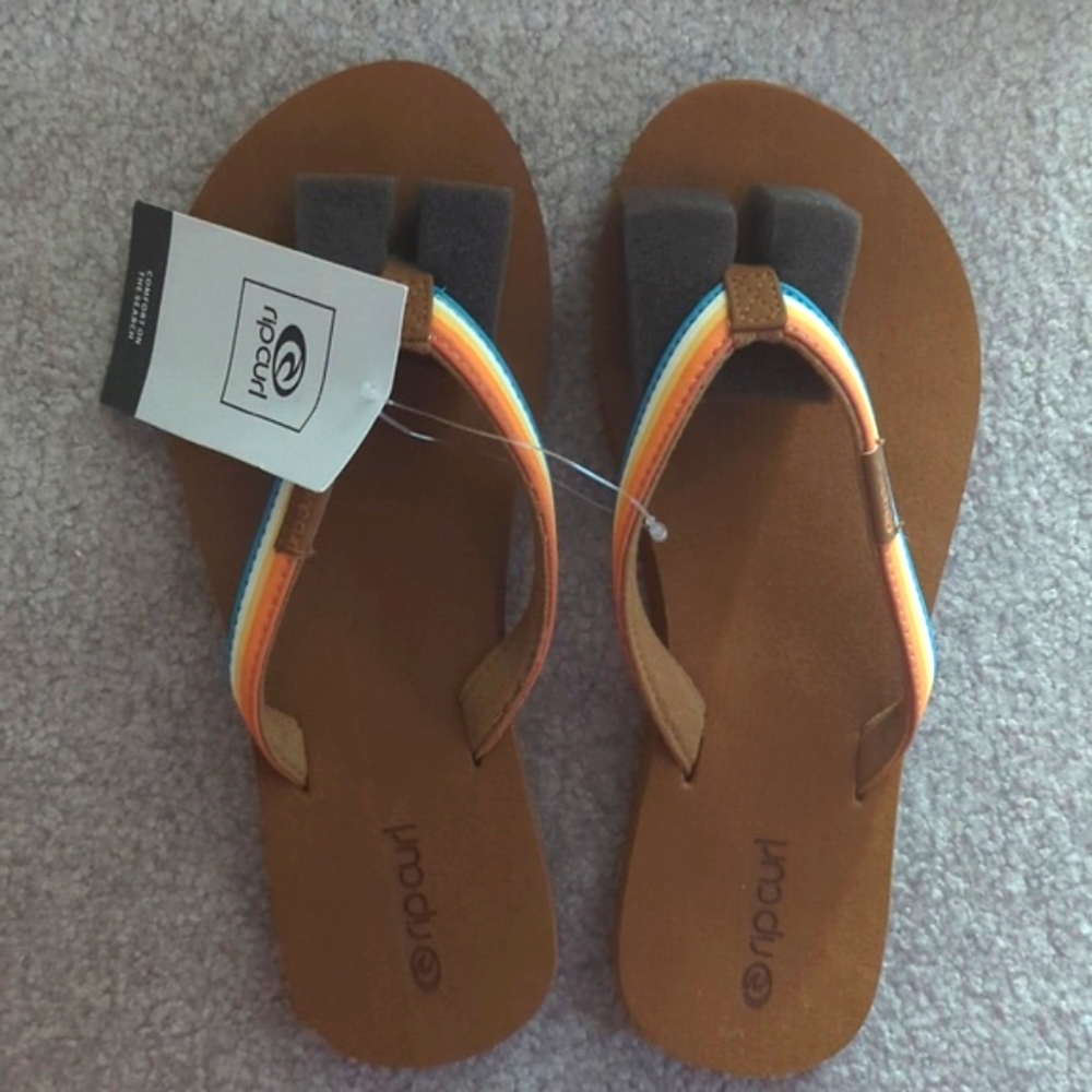 Ripcurl Flip Flops Freedom Sandals Rainbow Strap